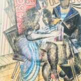 Monogrammist VL / WL (russischer Künstler 20. Jahrhundert), 3 kubistische Szenen "Dame und Matrosen", - photo 3