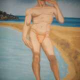 “MODERN DAVID” Canvas Oil paint Surrealism Mythological 1990 - photo 1