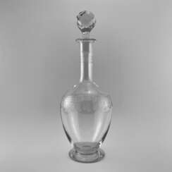 Antique carafe, decanter, bottle, England, Glass, first half 20th century, handmade