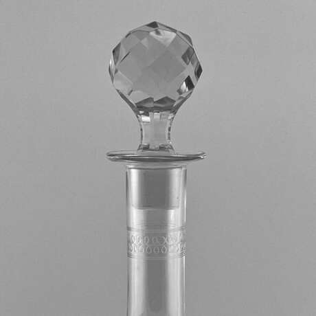 „Antike Karaffe Dekanter Damast England Glas die erste Hälfte des 20 Jahrhunderts Handarbeit“ Glas Gemischte Technik 1920 - Foto 2