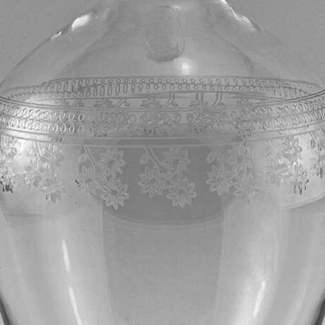 „Antike Karaffe Dekanter Damast England Glas die erste Hälfte des 20 Jahrhunderts Handarbeit“ Glas Gemischte Technik 1920 - Foto 4