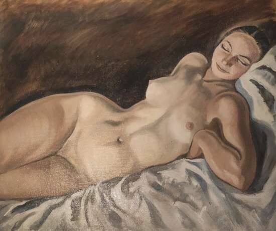 “Sleeping” Canvas Oil paint Realist Genre Nude 2019 - photo 1