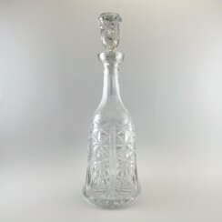 Antique carafe, decanter, bottle, England, Crystal, late 19th and early 20th century, handmade