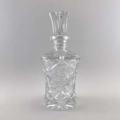 Antique carafe, decanter, bottle, England, Crystal, late 19th century, handmade