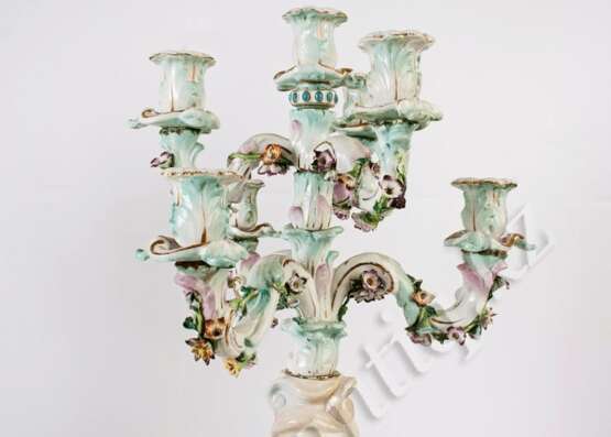 “ porcelain candelabra XIX-XX in” - photo 2