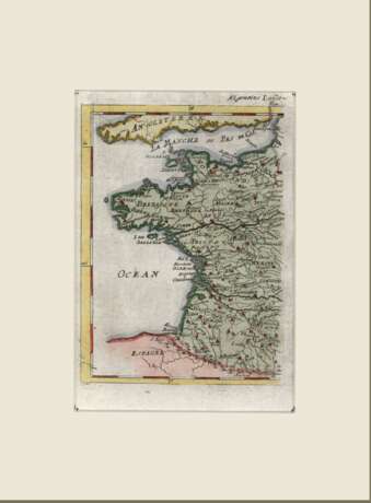 Западная Франция. Алена Малле. Alain Manesson Mallet (1630 - 1706) Kupfer Gemischte Technik Antike Zeit 1685 - Foto 1