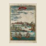Корабли в африканской гавани. Alain Manesson Mallet (1630 - 1706) Copper Mixed media Antique period 1685 - photo 1