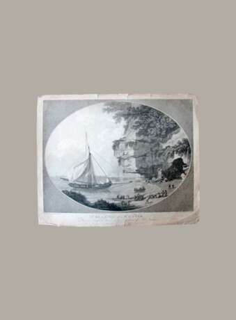 Разгрузка Катера и Крушение катера Медь Смешанная техника Античный период 1785 г. - фото 1