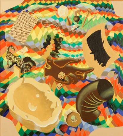«Le travail de copie Siècle Vasarely MC Tanulmany» Toile Peinture à l'huile Moderne Peinture de paysage 2000 - photo 1