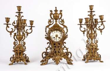 Bronze clock garnitur