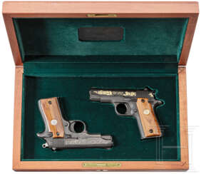 Colt .380 Deluxe Set, 1st + 2nd Edition, in Schatulle