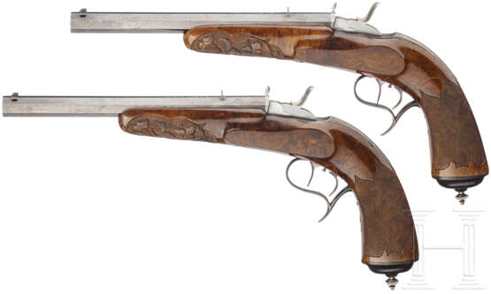 Ein Paar Remington Rolling Block-Scheibenpistolen im Kasten, Reeb in Bonn, um 1880 - photo 2