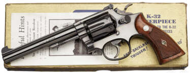 Smith & Wesson Modell K-32 Hand Ejector (postwar), K-32 Masterpiece / Pre-Model 16, im Karton