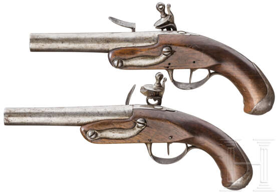 Ein Paar Steinschlosspistolen der Marine (?), ähnlich M 1822 - Foto 2