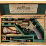 Goldtauschierter Revolver System Adams im Kasten, dazu ein Säbel Pattern 1822 für Offiziere der Schweren Kavallerie, England 1867 - Foto 11