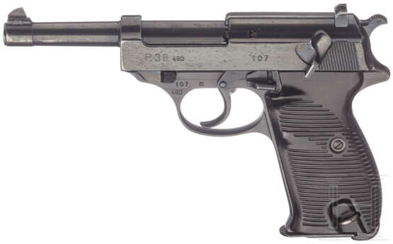 Walther P 38, Code "480", 1. Ausführung, mit Koffertasche und zwei ngl. Magazinen - photo 1