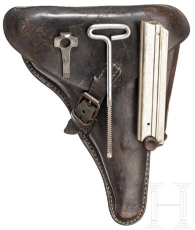 Pistole 08, DWM 1910 / 1920, Reichswehr, mit Koffertasche, 2 ngl. Magazine - фото 5