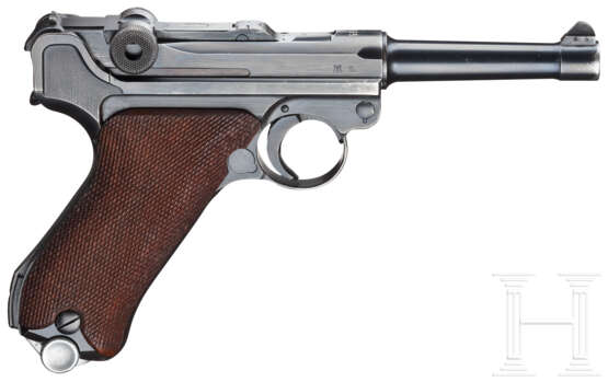 Pistole 08, Mauser Banner 1939, zwei nummerngleiche Magazine, mit Tasche, Wehrmacht-Polizei - photo 3