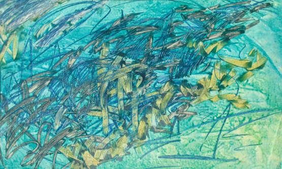 Тень корабля Papier Acrylfarbe Abstrakte Kunst Landschaftsmalerei 2008 - Foto 1