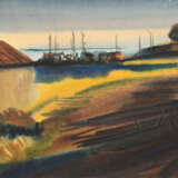 Дорога на причал Paper Watercolor Realism Landscape painting 2000 - photo 1