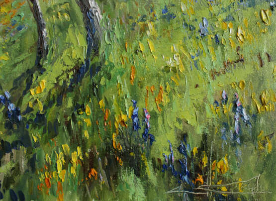 „Frühling in den Karpaten“ Leinwand Ölfarbe Impressionismus Landschaftsmalerei 2020 - Foto 4