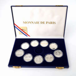 MONNAIE DE PARIS - 9 x 100 Francs, ca. 180g Feinsilber