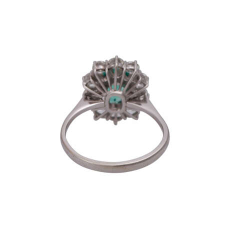 Ring mit synthetischem Smaragd ca. 1,4 ct, - фото 4