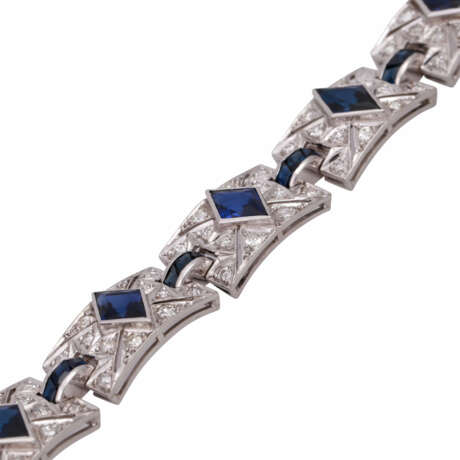 Armband im Stil des Art Déco mit Achtkantdiamanten, zusammen ca. 0,7 ct, - Foto 4