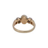Ring mit Perle und 4 Altschliffdiamanten, zusammen ca. 0,4 ct, - photo 4