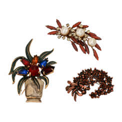 3 Broschen Modeschmuck,
