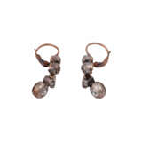 Ohrringe mit Altschliffdiamanten, zusammen ca. 0,9 ct, - photo 2