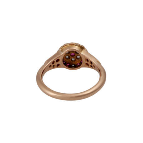 Ring ausgefasst mit kl. Rubinen und Altschliffdiamanten - photo 4