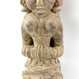Wandapplike einer weiblichen Figur aus Holz. Wohl TAIHLAND 19. Jahrhundert - Foto 3