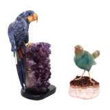 2 Vogelfiguren 'Papagei' und 'Grüner Vogel', 20. Jahrhundert. - Foto 2