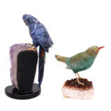 2 Vogelfiguren 'Papagei' und 'Grüner Vogel', 20. Jahrhundert. - фото 3