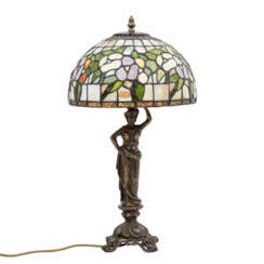 Tischlampe im Tiffany-Stil, 20. Jahrhundert.