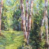 “Birches in the sun” Canvas Oil paint Impressionist Animalistic 2019 - photo 3