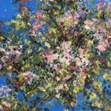 „Blühender Apfelbaum“ Leinwand Ölfarbe Impressionismus Landschaftsmalerei 2019 - Foto 1