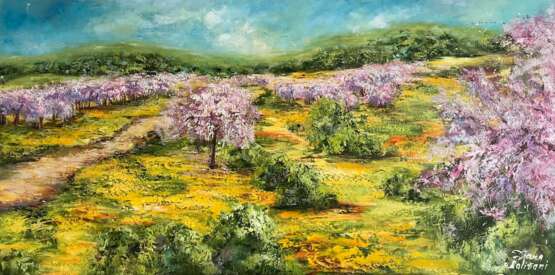 Цветущие сады Canvas Oil paint Impressionism Landscape painting 2018 - photo 1