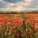 “Her favorite field” Canvas Oil paint Impressionist Landscape painting 2020 - photo 1