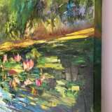 Пруд с водяными лилиями Canvas Oil paint Impressionism Landscape painting 2019 - photo 2