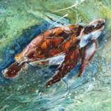 Морские черепахи Toile Peinture acrylique Impressionnisme Marine 2018 - photo 3