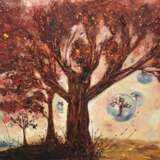 „Als ich den Baum gesehen hatte...“ Leinwand Gemischte Technik Surrealismus Landschaftsmalerei 2017 - Foto 1