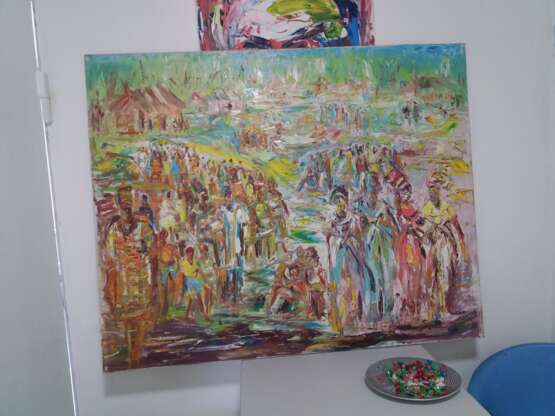 “Before the dance” Canvas Oil paint Expressionist Everyday life 2011 - photo 3