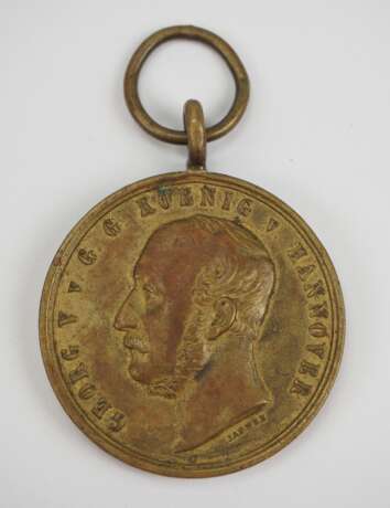 Hannover: Langensalza Medaille (1866) des General der Infanterie und Kommandeur der 4. Division August Johann Karl von Borries. - Foto 1