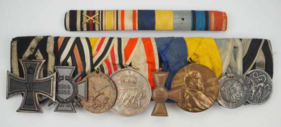 Preussen: Ordenschnalle eines Veteranen des Boxer-Aufstandes und des finnischen Freiheitskrieges mit 8 Auszeichnungen. - photo 1