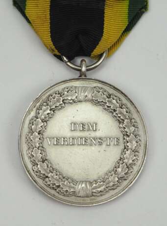 Sachsen-Weimar-Eisenach: Verdienstmedaille, Carl Friedrich (1834-1857), in Silber. - photo 3