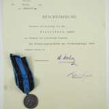 Finnland: Erinnerungsmedaille an den Freiheitskrieg 1918, mit Urkunde für einen Deutschen. - Foto 1