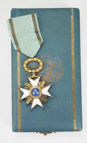 Lettland: Orden der drei Sterne, 1. Modell (1924-1940), Ritterkreuz, im Etui. - Foto 1