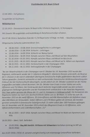 Bayern: Militärpaß eines Vizefeldwebel d.R. im 14. Bayer. I.R. - Foto 2